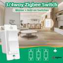 3 Way Smart Switch no Neutral Required | Master & Add-on Kit, No Battery, Smart Light Switch, Compatible with Alexa, SmartThings and Work with Google Home, Smart Home Devices