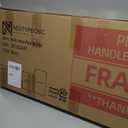 NeuType 44"x16" Wall Mounted Full Length Dressing Mirror, Polymer Frame, Black, No Stand