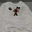 FLOYU Women Sunday Funday Sweatshirt Cute Football Graphic Pullover Game Day Weekend Tops Casual Football Season Shirt, Size L