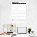 Wall Calendar 2025-2026, 21 Months Calendar Runs from October 2025 to June 2027 - Large 22.75" x 15.5" Vertical Monthly Calendar for Office, Home, or School, Black