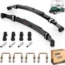 10L0L Heavy Duty Golf Cart Rear Leaf Spring Kit - 4-leaf Spring with Bushings & Sleeves for EZGO TXT Golf Cart 1995-2013