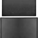 Cedilis 2 Pack Black Rectangular Serving Trays, Non-Slip Multi-Purpose Plastic Cafeteria Tray for Coffee Table, Kitchen, Parties