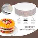 50 Pack Round Cake Boards Circle Cardboard Base Boards Grease Proof Cardboard Disposable for Baking Cake Pizza (10 Inch)