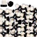 100 Pieces T-shaped Stopper Cork Wine Bottle Stoppers Reusable Wine Sealing Plug for Beer Bottles DIY Craft(Black)