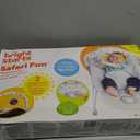 Bright Starts Baby Bouncer Soothing Vibrations Infant Seat - Removable -Toy Bar, Nonslip Feet, 0-6 Months Up to 20 lbs (Safari Fun)
