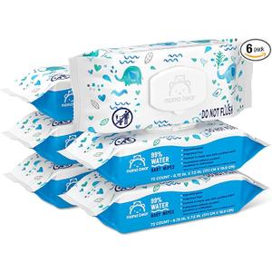 Mama Bear 99% Water Based Baby Wipes, Hypoallergenic for Sensitive Skin, Fragrance Free, 432 Count (6 Packs of 72)