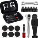 Tanstic 20Pcs Bike Repair Tool Kit, Bike Crank Extractor with Bottom Bracket Remover, Bone Spanner, 10 Tool Bits Bicycle Repair Tool for Mountain Bike Road Bike