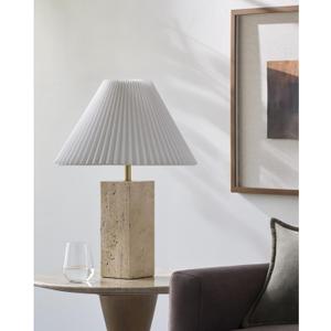 Livabliss x Galey Alix Autumn Laurel Modern Table Lamp, 22" H x 14" W x 14" D, Natural