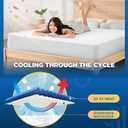 100% Waterproof Queen Mattress Protector Breathable Cooling 3D Air Fabric Mattress Cover Smooth Soft Hypoallergenic Noiseless Bed Cover Machine Washable Vinyl Free, 8-21'' Deep Pocket