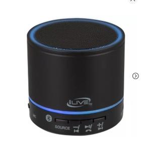 iLive - Portable Bluetooth Speaker - Black, Color Changing