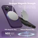 GONEZ Magnetic for iPhone 14 Pro Max Case, [Compatible with MagSafe] Anti-Scratch Microfiber Lining & Screen Protector, Shockproof Slim Phone Silicone Cover 6.7 inch, Deep Purple