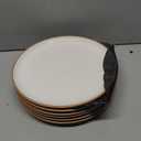 Mora Ceramic Dinner Plates Set of 6, 10 inch Dish Set - Microwave, Oven, and Dishwasher Safe, Scratch Resistant, Modern Rustic Dinnerware- Kitchen Porcelain Serving Dishes - Vanilla White