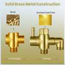 Metal Shower Diverter Valve, YDmeet 3 Way Shower Head Diverter for Handheld Showerhead and Fixed Rainfall Shower Head, Universal G1/2 Bathroom Shower System Replacement Part, Brushed Gold