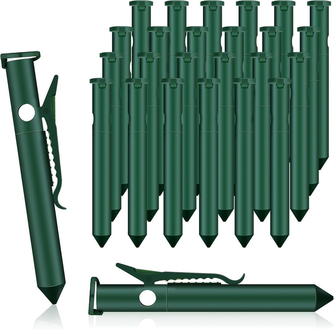Qualirey 25 Pcs Deer and Rabbit Gopher Control Plant Clips Repellent Plant Clips Device Repels Snakes and Other Injurious Animals Supplies for Outdoors Lawn Garden Yard, Garlic Oil Not Included Qualirey 25 Pcs Deer and Rabbit Gopher Control Plant Clips Repellent Plant Clips Device Repels Snakes and Other Injurious Animals Supplies for Outdoors Lawn Garden Yard, Garlic Oil Not Included