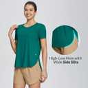 Baleaf Women's Short Sleeve T Shirts Tops Running Shirts Sun Protection | Lightweight; Breathable; Sun Protection; UPF 50+; Perfect For Hiking, Fishing, Golf, Camping, or Everyday Wear (Green, XS)