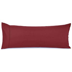 Nestl Body Pillow Cover Soft Pillowcase Lightweight Burgundy Microfiber 20x54 Inches Envelope Closure