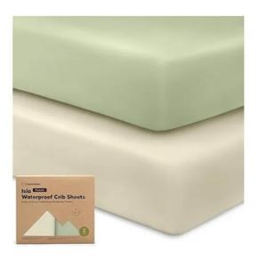 KeaBabies 2-Pack Baby Crib Sheets for Boys, Girls - 52x28 Viscose Derived from Bamboo Toddler Bed Sheets Neutral, Fitted Crib Mattress Cover for Standard Baby Bedding, Soft & Cozy (Sage)