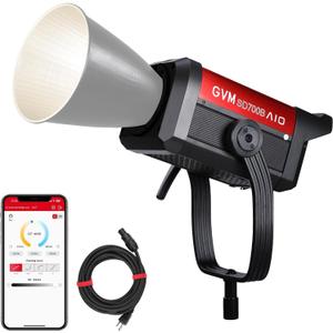 GVM 700W Spotlights LED Video Light,29100lux/1m(Bare Light),Photography Lighting Kit with APP Control, Continuous Lighting with Bowen Mount,CRI 97+, COB Lamp Beads,2700K-6800K