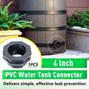 4 Inch PVC Bulkhead Fitting, PVC Bulkhead Fitting for Pools, Rain Barrels, Aquariums, Water Tank