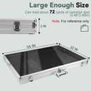 34 in X 22 in Silver Card Show Display Case Large Aluminum, Trading Card Display Case Suitable for Sports Card/TCG/Jewelry Collection, 1-Year Coverage