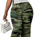PINSV Women's 2 Piece Outfits Lounge Sets Ruched Short Sleeve Tops and Wide Leg Pants Tracksuit (Green, XL)