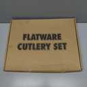 49-Piece Silverware Set with Organizer, Food-Grade Stainless Steel Flatware for 8, Cutlery Utensil Sets with Steak Knives, Rust-proof, Mirror Polished, Dishwasher Safe, Silver Roman Column