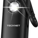 TECKNET Personal Safety Alarm,Portable Personal Alarm for Women with Flashing Strobe Light & Low Battery Alert,130dB Rechargeable Emergency Keychain Alarms for Women ,Men,Kids,Seniors(Black)