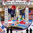 3 Pcs Happy Veterans Day Banner Veterans Appreciation Day Door Porch We Are So Proud of You Banner Thank You Soldier Remember Honor Patriotic Backdrop Sign Party Decor Home Outdoor Indoor