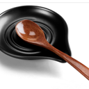 HaWare Spoon Rest for Stove Top, 5.1" Ceramic Spoon Holder, Matte Black