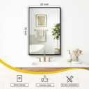 Bathroom Mirror for Wall, 2 Pack 20"x30" Black Vanity Mirror with Metal Frame for Over Sink, Bathroom, Bedroom, Living Room, Entryway
