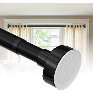 Shower Curtain Rod Heavy Duty Tension 48-74 Inch Black