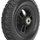 7in Wheel Replacement for Wheelchairs, Heavy Duty Solid Front Wheelchair Wheel Solid Tire Wheel Assembly