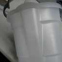 Casabella Cleaning Bucket Rectangular for Mopping or Storage with Handle and Built-In Pour Spouts, 4-Gallon, Clear