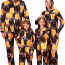 YEAXLUD Family Halloween Costume Onesie Pajamas Adult Matching Pajamas for Couples Pjs (L)