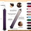 Overnight Heatless Hair Curler Blowout Rods Satin Flexi Rods for Heatless Overnight Jumbo Curls, No-Heat Styling Tools for All Hair Types, 3pcs Purple
