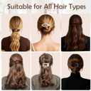 6 Pack Flat Hair Clips for Women Girls, French Flat Claw Clips for Think Hair Thin Hair with Strong Hold, Non-Slip, Matte Classic Barrettes for All Hair Styling