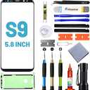 Tpyag Screen Replacement for Samsung Galaxy S9,Replacement Screen for Galaxy S9 Series 5.8 inch,Screen Repair Kit with Waterproof Adhesive(NO OLED & Touch Digitizer)