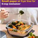 Air Fryer Liners Disposable for Ninja Crispi, 260 PCS Ninja Crispi Air Fryer Accessories for Ninja Crispy Glass Container, Ninja Crispi Accessories for 4 QT & 6 Cup Ninja Crispy Air Fryer