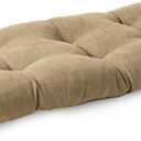 ELFJOY Tufted Bench Cushion Thicken Patio Furniture Cushions Classic Solid Color Porch Swing Cushion Soft Bench Pillow with Non Slip Backing (34x16x3.5 inch Khaki