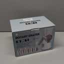 Ourokhome Rotary Cheese Grater Hand Crank, Kitchen Shredder Speed Mandolin Slicer Ice Shaver with Handle and Drum Blades for Cheese, Vegetable, Nuts, Chocolate, Potato, Carrot, 5 Blades, White