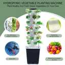 Hydroponics Tower Indoor Growing System Vertical Garden Planter Indoor Smart Garden Kit with Pump and Movable Water Tank Vegetable Plant Gift for Gardening Lover (35-Plants), 2380 Cubic Inches