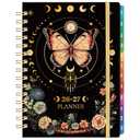2026-2027 Planner - Academic Planner 2026-2027, July 2026 - June 2027, 6.4" x 8.5", Weekly and Monthly with Tabs, Back Pocket + Thick Paper - Butterfly