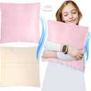 Suzile Sensory Pillow Vibrating Pillow for Autistic Kids and Adults 15" Pressure Activated Soft Massage with Textured Stimulation Bumps for Relieve Stress Item Children Holiday Gift(Pink)