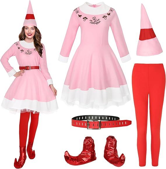 Ainiel Elf Costume for Women The Costume Adult Costume Halloween Christmas Cosplay Full Set Deluxe Dress L