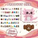 Ferreve 60 Pcs 3D Animal Silicone Focal Beads for Pens, Keychain Making, Focal Beads Bulk for Beadable Keychain DIY Crafts Necklace Bracelet Phone Chain Charms Jewelry Making