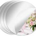 4 Pcs Acrylic Round Mirrors, 12 inch Mirror Centerpieces for Tables, Circle Mirror Tiles Self Adhesive Mirror Stickers for Wall Home Living Room Bedroom Decor(Thickness 2 mm) (12 inch/30cm)