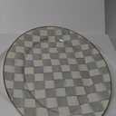 Check Enamel Oval Platter Large