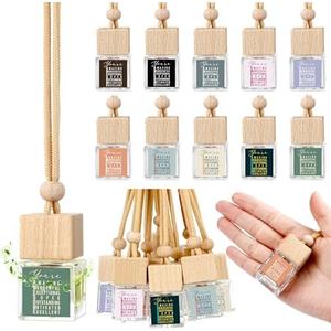 Funnymoom 30 Pcs Employee Appreciation Gift Bulk 8ml Car Air Freshener Diffuser Hanging Car Empty Glass Oil Diffuser Thank You Gifts for Dietitian Coworker Social Worker Dsp