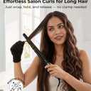 Farery Tapered Curling Wand for Long Hair, 3/4-1 1/4" Conical Curling Wand with 7.3" Extra Long Barrel, Tourmaline Ceramic Curling Iron for Beach Waves & Defined Curls, Dual Voltage, Glove Included