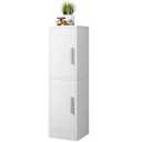 IBUYKE Small Bathroom Storage Cabinet, Narrow Beside Toilet Cabinet with 2 Doors & Adjustable Shelf, Small Bathroom Organizer, Space-Saving Storage Solution for Toilet, Laundry Room UWBS002W